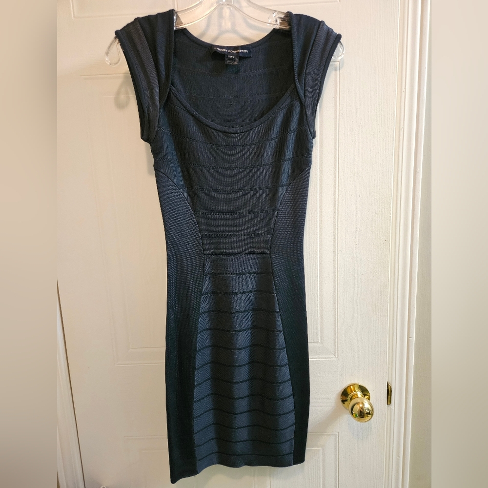 FRENCH CONNECTION Dark Teal Bandage Dress